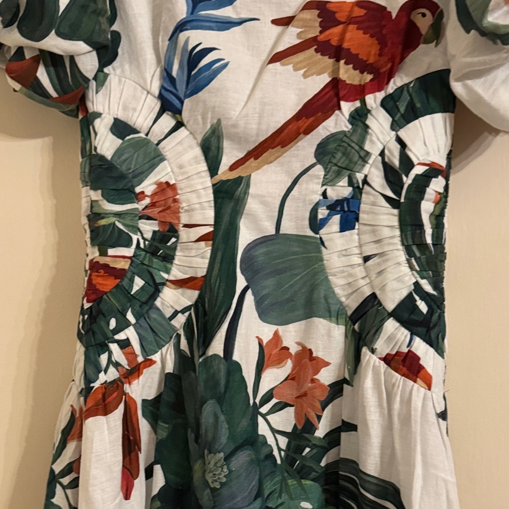 FARM Rio Tropical Parrot Puff Sleeve Dress - Picture 4 of 5